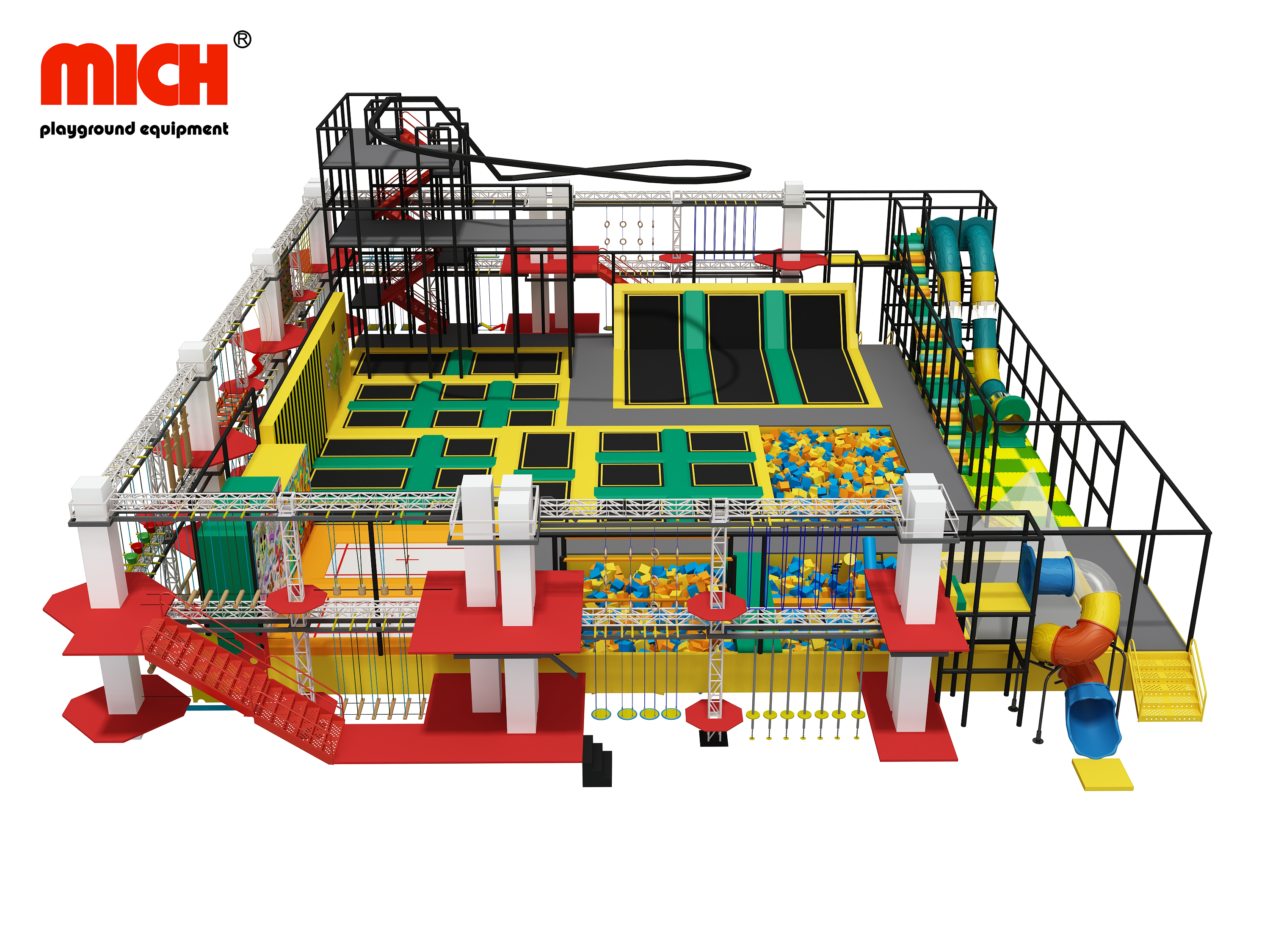 Indoor Trampoline Park With Rope Course Buy indoor trampoline park