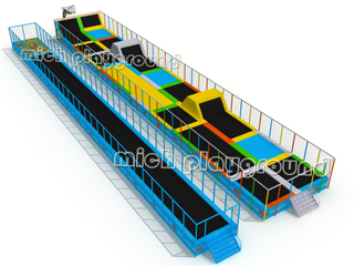 Narrow Professional Gymnastics Trampoline Park
