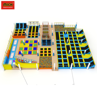 Huge indoor high slide structure playground park trampoline