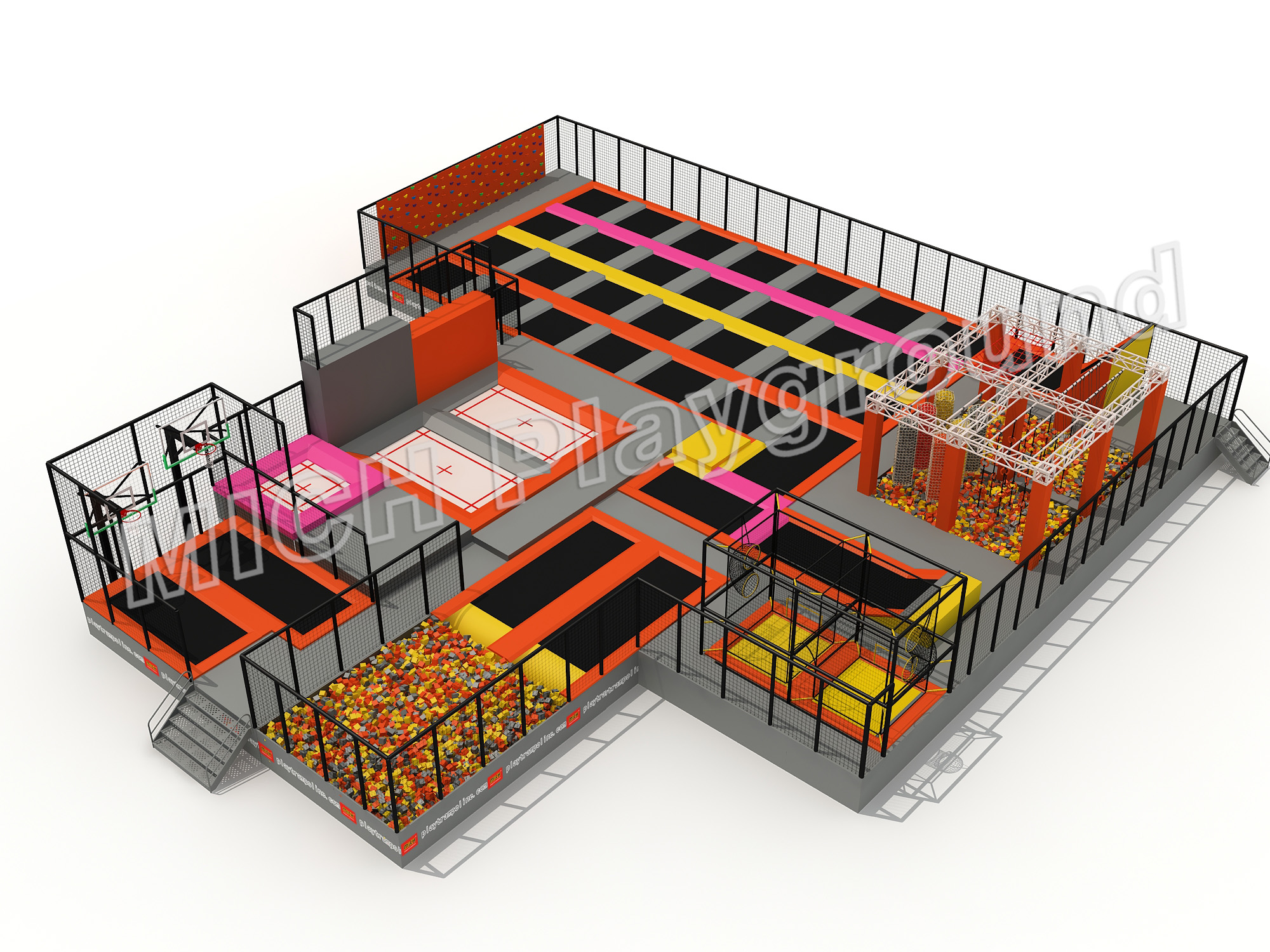 Olympic Trampoline Park with Ninja Warrior Buy trampoline park