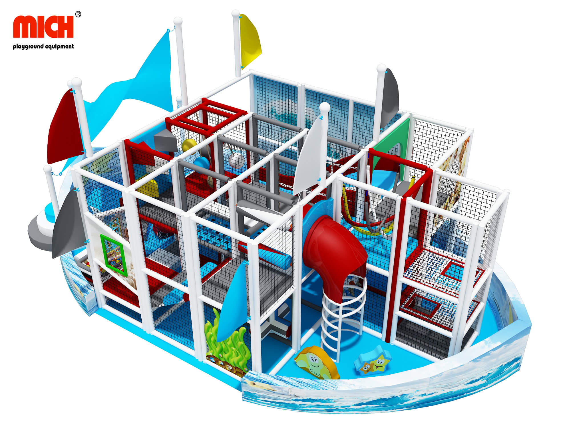 Small Boat Shaped Toddler Soft Play Area