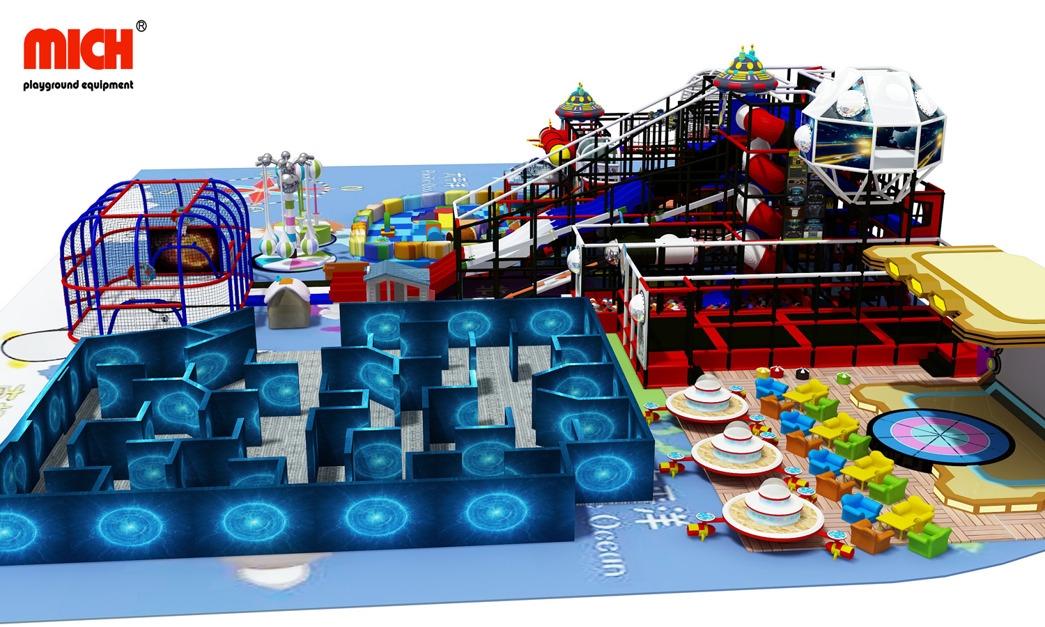 Big Space Theme Kids Indoor Play Center