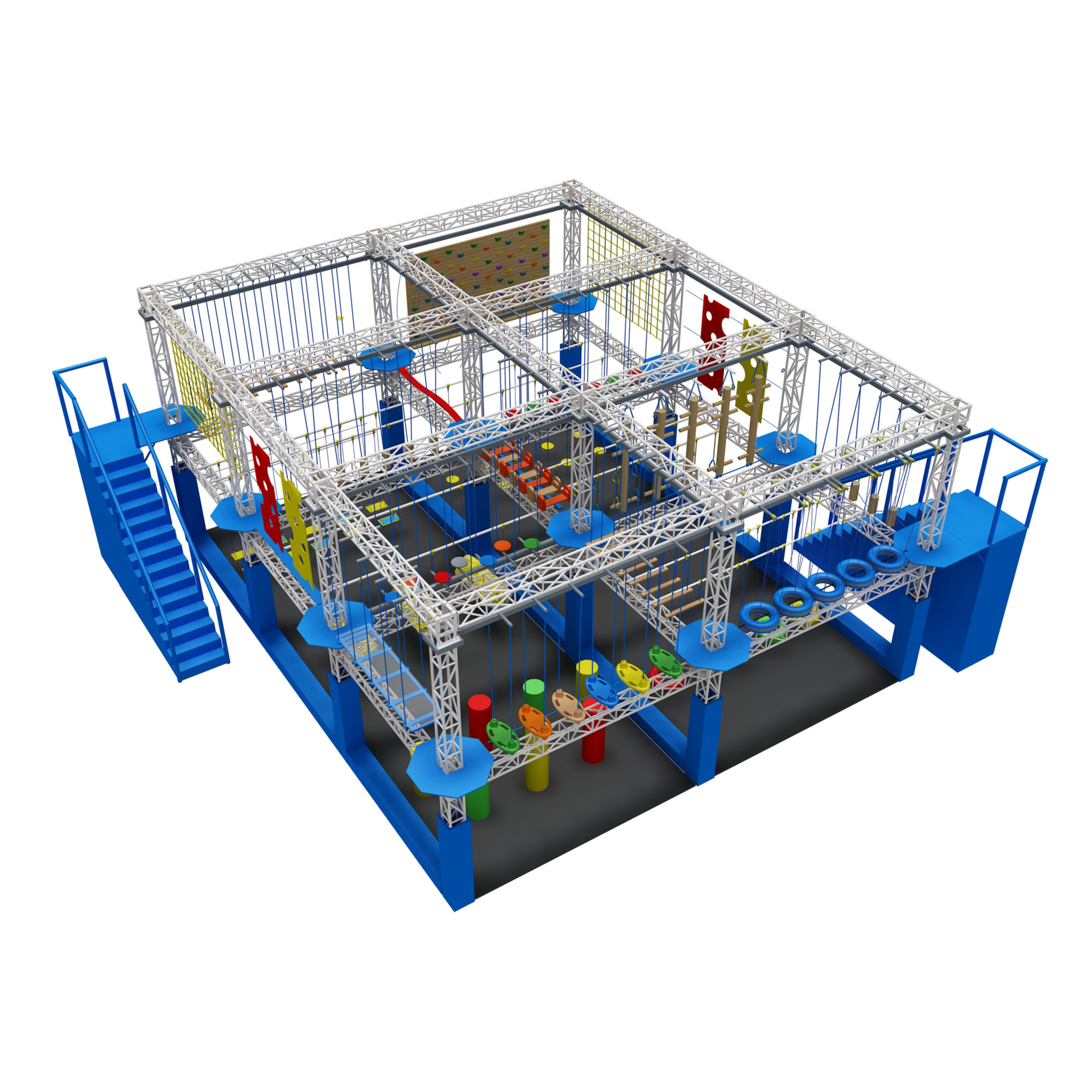 Custom Commercial 2 Levels Rope Course - Buy Custom Rope Course, 2 ...