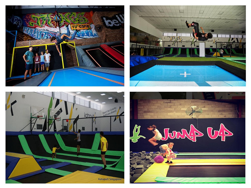 Jumping Trampoline Park with Basketball Dodgeball