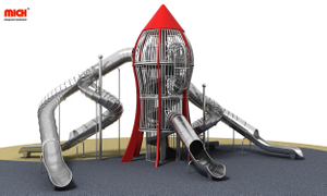 Rocket Shaped Big Stainless Steel Slides Set