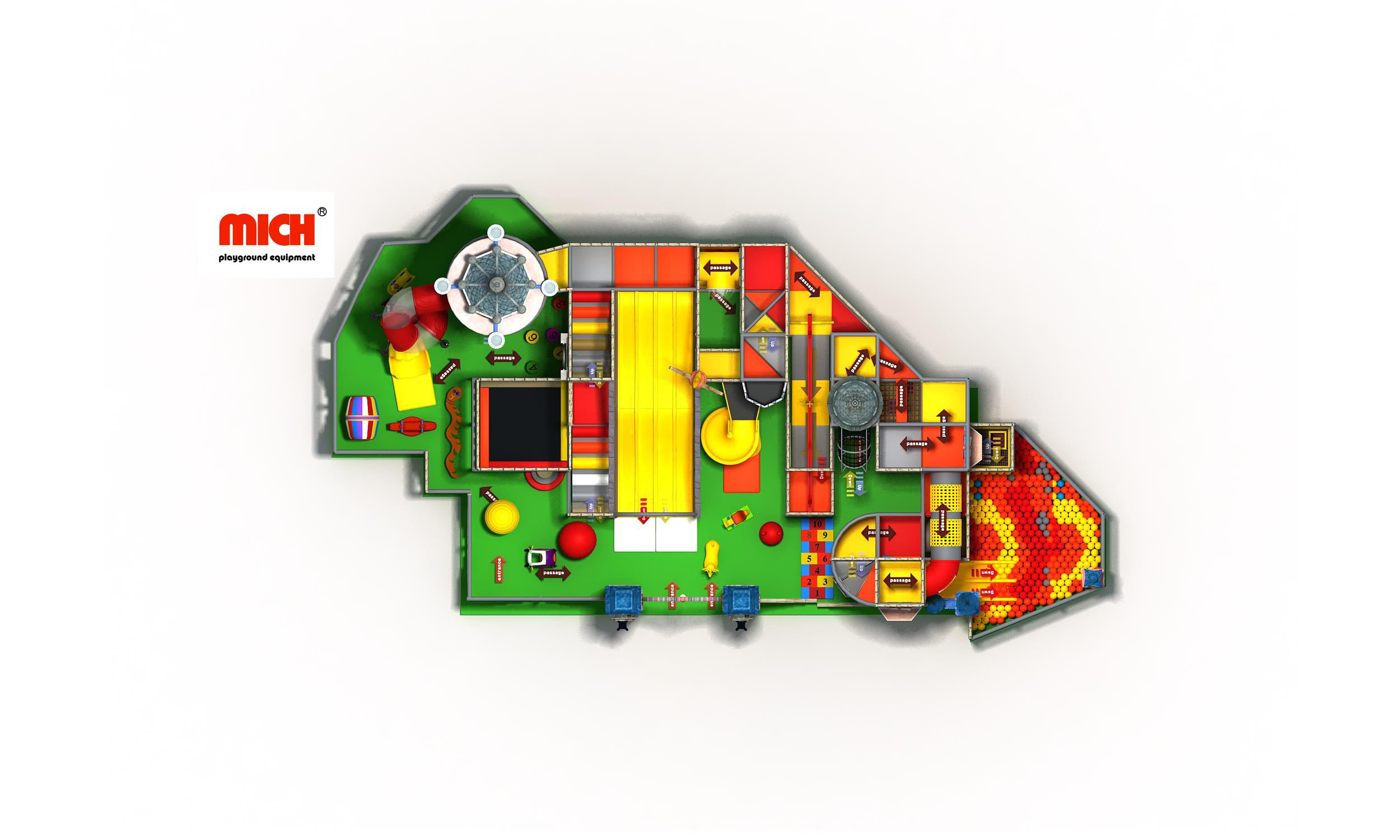 210sqm 3 Floors Castle Theme Kids Indoor Playhouse
