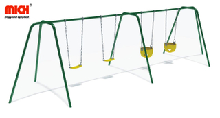 Custom Color Kids Outdoor Four Seats Swing Set for Sale